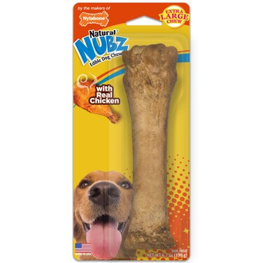 Nylabone Nubz Chicken 1-Count XL &ndash; Extra-Large Edible Chicken Dog Treat