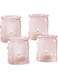 Kate Aspen Vintage Glass Tea Light Holder (Set of 4), Pink