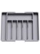 Expandable Cutlery Drawer Organizer, Flatware Drawer Tray for Silverware, Serving Utensils, Multi-Purpose Storage for Kitchen, Office, Bathroom Supplies, Grey