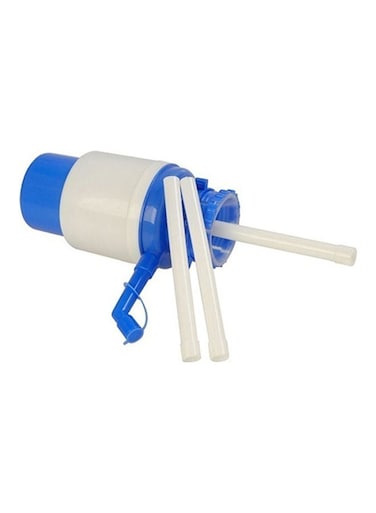 Hand Press Bottle Dispenser With Tubes Set Blue/White 24x12x12cm