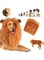 Azonee Lion Mane for Dog, Costume Realistic Lion Wig for Dogs, Pet Lion Mane with Ears for Medium &amp; Large Dogs, Fluffy Wig for Dog Costumes - Adjustable Size for Big Breeds (Light Brown)