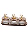 vertical pattern three heroes set: 3&Atilde;&mdash;200ml moisture-proof glass jar + natural wood lid tray   coffee beans lock freshness/candy anti-sticking/living room light luxury storage, Ramadan kitchen artifact one-click upgrade home aesthetics