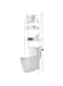 Sulfar Bathroom Storage Shelf 3 Tier, Toilet Storage Rack Easy To Assemble Toilet Bathroom Shelf No Drilling Toilet Organizer White