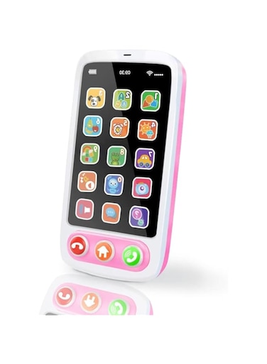 Masroo Baby Cell Phone Toy, Kids Play Phone with Big Touch Screen Lights Music Educational Toy for 6 8 10 12 18 Months Baby and Aged 1+ Kids