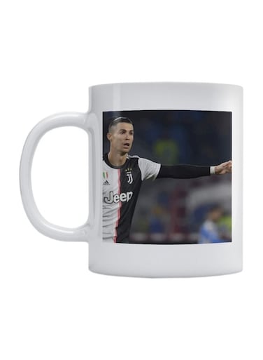 Ronaldo Printed Mug White/Black/Beige 350ml