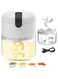 FALAHOM Electric Mini Garlic Chopper, Rechargeable with 3 Reinforced Blades, Portable and Easy to Clean, Food Processor for Garlic, Ginger, Onion, Meat Vegetable and More (White)