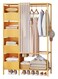 Clothes Rack, Clothing Rack with Storage Bag, Garment Rack, Non-woven Shelves for Shoes, Clothes Rack for Bedroom, Hallway, Entryway (Yellow)