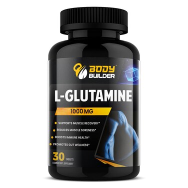 Body Builder L-Glutamine, 30 Tablets, 1000 mg