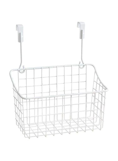 Hemoton Multifunction Cabinet Storage Basket (White)