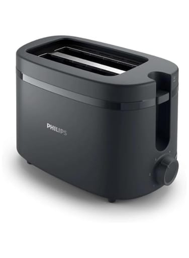 Philips HD2510/90 Toaster, 2 Slice Capacity, 6 Levels, Black