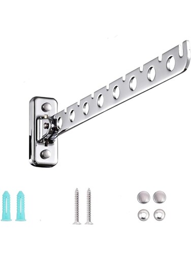 1 pcs Wall Mounted Drying Rack Foldable Clothing Rack for Laundry Room, Stainless Steel Wall Mounted Clothes Hanger Rack Laundry Hanger Dryer Rack,