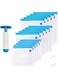 O2frepak Sous Vide Bags 15 pcs Reusable Vacuum Sealer Bags Zip Lock bag for Food Storage and Cooking BPA Free with Pump and 2 Sealing Clips