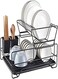 Kitchen Drainage Storage Rack Iron Wire Tableware Bowl And Dish Rack Multifunctional Double Layer Storage Rack Drainage Bowl And Dish Rack Countertop
