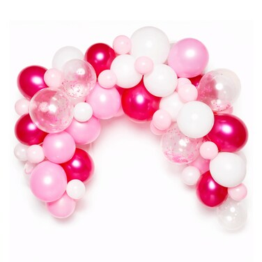 مجموعة بالونات جارلاند وردية فاخرة – 70 قطعة، طقم تزيين حفلات DIY