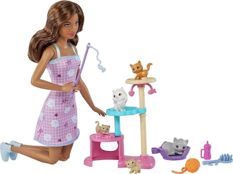 Barbie Kitty Condo Doll and Pets with Accessories, Toy for 3 Year Olds &amp; Up
