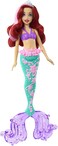 Disney Princess Toys, Ariel Mermaid Doll with Color-Change Hair and Tail, Color Splash Water Toy Inspired by the Disney Movie, HLW00
