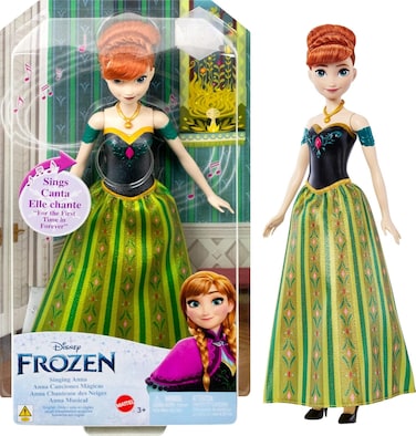 Disney Frozen Toys, Singing Anna Doll in Signature Clothing, Sings &ldquo;For the First Time in Forever&rdquo; from the Disney Movie Frozen, Gifts for Kids, HLW56
