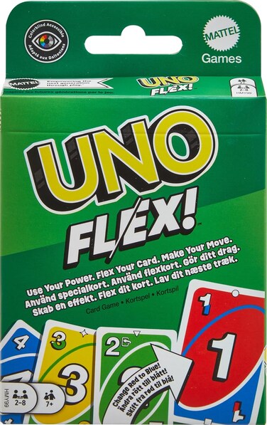 Mattel Games UNO Flex Card Game, Fun Games for Adult and Party Game Night, 2 to 8 Players
