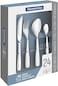 Amazonas stainless steel flatware set with steak knives, mirror finish 24 pc set
