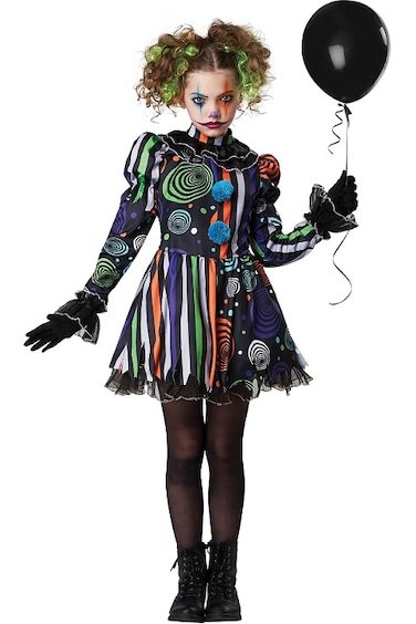 Neon Nightmare Clown Child G Costume