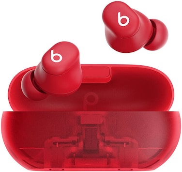 Beats Solo Buds Truly Wireless Bluetooth In-Ear Earbuds with Charging Case - Transparent Red (International Version)