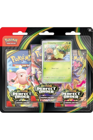 Pokemon TCG Mega Evolution Perfect Order Triple Pack (1 Foil Promo Card &amp; 3 Booster Packs)