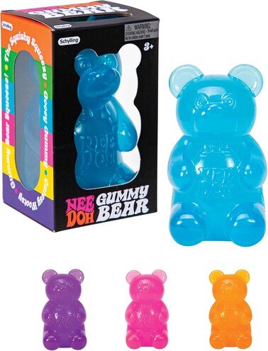 Schylling Needoh Gummy Bear - Sensory Fidget Toy (1 Random PC)