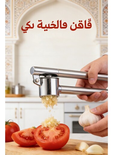 Garlic Press, ust Proof &amp; Dishwasher Safe Professional Garlic Mincer Tool - Easy-Squeeze, Easy-Clean with Soft, Ergonomic Handle