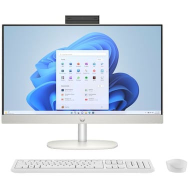 HP All-in-One (2023) Desktop &ndash; 13th Gen / Intel Core i7-1355U / 23.8inch FHD / 1TB SSD / 32GB RAM / Shared Intel Iris Xe Graphics / Windows 11 Home / English/Arabic Keyboard / Shell White