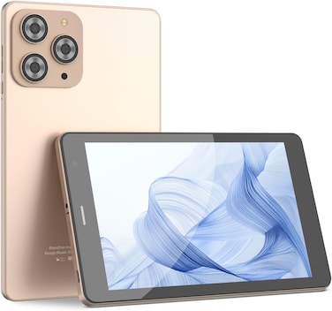 تابلت C idea بشاشة 8 بوصة، أندرويد 15، معالج ثماني النوى، 8 جيجابايت رام، 512 جيجابايت تخزين، دعم 5G، كاميرتان 5 و8 ميجابكسل، CM817 Pro Max باللون الذهبي