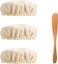 3 Pcs Sourdough Starter Jar Cloth Covers with Wooden Spatula - Reusable Fermentation Tools for Fresh Bread  Making