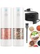 NALACAL 1 Pack USB Rechargeable Electric Salt and Pepper Grinder with Warm LED Light - Adjustable Coarseness, Large Capacity, Automatic Pepper Mill for Kitchen, Restaurant, Outdoor Use, White