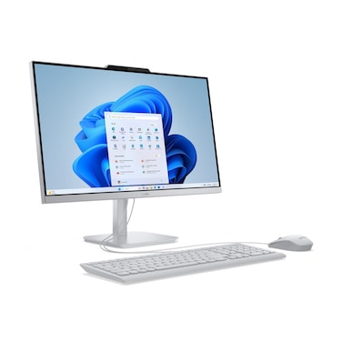 Lenovo A100 All-in-One PC, Intel&reg; Core i3-N305, 8GB DDR4-3200, 512GB SSD, Integrated Intel&reg; UHD Graphics, 23.8" FHD IPS Display, Wireless EOS Mouse &amp; Keyboard (Eng), No Operating System, Cloud Grey