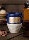 Middle Eastern-Inspired Ceramic Coffee Cup with Copper Accent - Insulated, Reusable, Perfect for Home &amp; Holiday Gifts