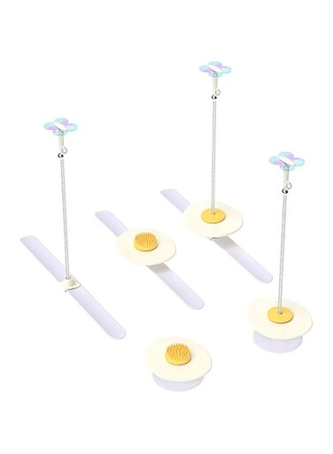 Cat Self-Healing Stick Hide and Seek Toy,Springs Cat Toys, Silicone Toys, Self Play Cat Toys, Catnip Toy,Cat Interactive Toys,Funny Cat Wand Toy,Blue Silica Gel Cat Pet (Small eggs)