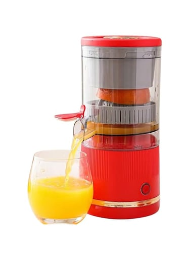 MISBAH Portable Citrus Juicer with USB Charging, Juicer for Orange, Lemon, Grapefruit (Red)