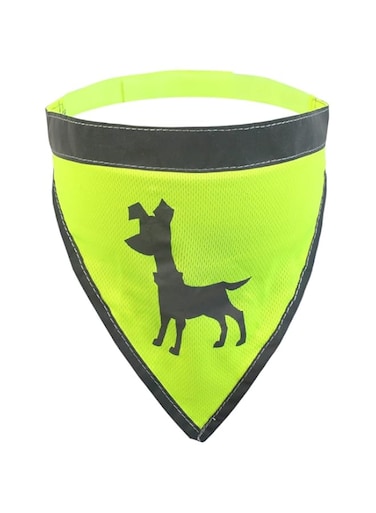 Alcott Visibility Dog Bandana, Large - Neon Yellow
