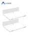Set of 2 Acrylic Floating Wall Shelves Hanging Shelves, Adhesive Wall Display Shelf Stand for Plant Pot, Speaker, Security Camera, Figures in Office and Home, 8 x 6 Inch
