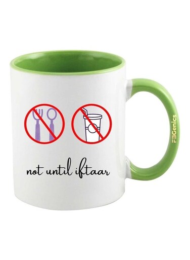 Not Until Iftar Printed Mug Green/White/Black