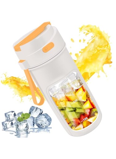 Azonee Personal Blender for Shakes and Smoothies, Portable Blender with 10 Blades 500ml Large Capacity, Cordless Mini Blender for Travel, Sports and Home, USB Rechargeable and BPA-Free