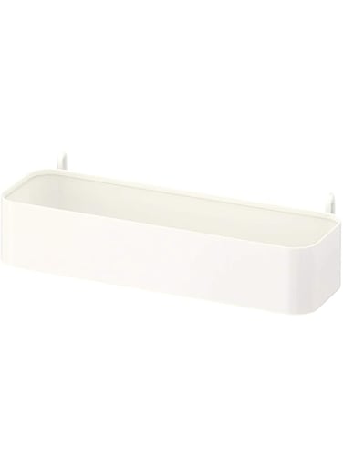 Other Skadis Shelf White - 1 Shelf - Minimalist Floating Bathroom Shelf - 28 cm x 10 cm x 4 cm