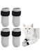 Anti- Scratch Boots Cat Shoes,4Pcs Boots Nail Cover Precaution Scratch Gloves Cat Paw,Soft Mesh, Adjustable, Protector Pet Grooming Scratching Booties for Home Bathing (Gray(M))