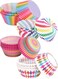 PCS Rainbow Cupcake Liners Paper Disposable Multi-color Perfect for Birthdays, Parties and Celebrations