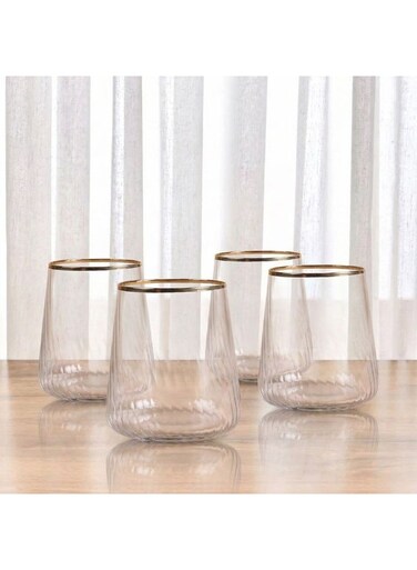 HOME Rakle Tumbler Glass Set 4Pc 420ml Drinking Glasses
