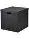 Ikea Tjena Storage Box With Lid, Black 20469299