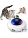 UFO Interactive Cat Toy, Ambush Electronic Cat Toy with Rotating Feather, Automatic Cat Toys Fun Smart Teaser Toy, Exercise Entertainment for Indoor Cats Kitty Catching Training Hunting, Auto On/Off