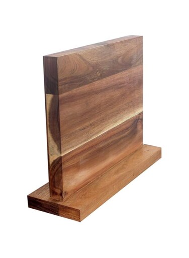 SYOSI Magnetic Knife Block Holder Universal, Double Sides Storage Wood Knife Rack Stand, Kitchen Organizer, Without Knives