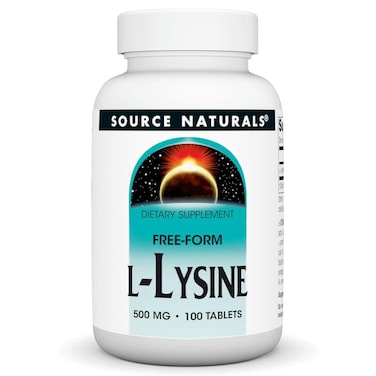 Source Naturals L Lysine, 100 Tablets, 500 mg
