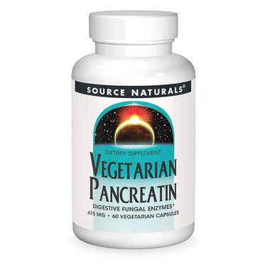 Source Naturals Vegetarian Pancreatin, 475mg, 60 Veggie Capsules