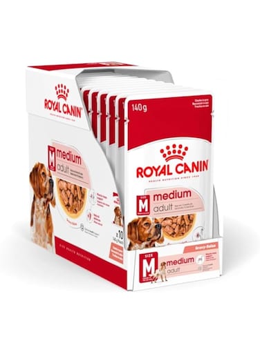 Royal Canin SHN Medium Adult Wet Food Pouches Box of 10x140g Size Health Nutrition Dog